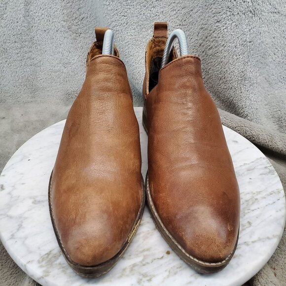 Very Volatile Shoes Womens Size 7 Brown Leather Graham Ankle Boots *Read* - Picture 5 of 10